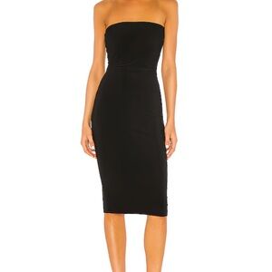 Norma Kamali Classic Black Strapless Dress